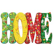 Ключница деревянная 14х22 см «HOME» с металлическими крючками