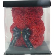 Мишка из роз малый 24 шт/кор 3 цвета