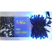 Гирлянда 100 LED ламп 10 м синий свет