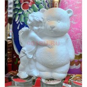 Ангелочек с мишкой (гипс) 13,5 см