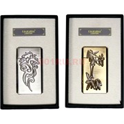 Зажигалка газовая турбо «Nobilis» 2 цвета (рисунки, узоры)