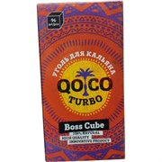 Уголь для кальяна QOCO Turbo 96 шт 1 кг 22 мм Boss Cube