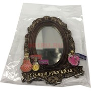 Магнит «Зеркало овальное» деревянный