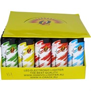 Зажигалка Ognivo Lighter «цветная» пьезо турбо 50 шт/уп