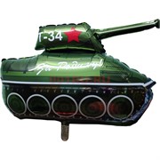 Шарик из фольги «Танк Т-34 За Родину!» 45x70 см