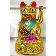 Кот Манеки-неко (KL-146) пластиковый 11 см 240 шт/кор