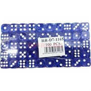Кости игральные (HR-D7-1165) синий цвет 10 мм 100 шт