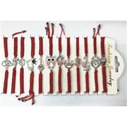Браслет из красной нити (MY-111) с разными фигурками 12 шт/упаковка