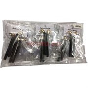 Серьги (M-220) черные и белые с подвеской 12 шт/уп
