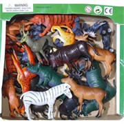 Игрушка резиновая «Животные саванны» 48 шт/уп