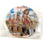 Магнит (MS-52) металлический круглый «Москва»