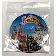 Магнит «Москва» (MS-54) круглый металлический