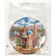 Магнит «Москва» (MS-61) круглый металлический