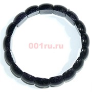 Браслет из синего авантюрина прямоугольный округлый