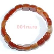 Браслет из сердолика прямоугольный округлый