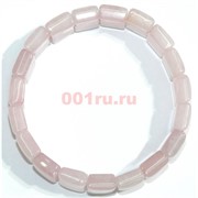 Браслет из розового кварца прямоугольный округлый