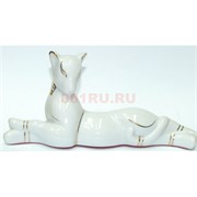 Фигурка фарфоровя «Кошка» белая 9 см