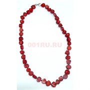 Бусы красные из коралла обрубленные