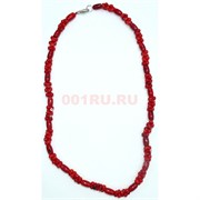Бусы красно-черные из коралла чередующиеся