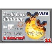 Магнит символ 2020 года Credit Card Platinum «К деньгам!»