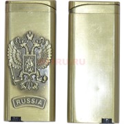 Зажигалка газовая турбо Герб России Russia