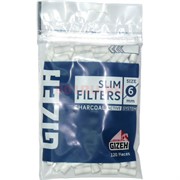 Фильтры для самокруток Gizeh 6 мм 120 шт угольные