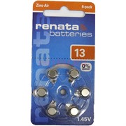 Батарейка 1.45V воздушно-цинковая renata 13 (по 6 шт/уп)