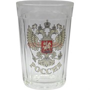 Стакан граненый 250 мл «Орел герб России» наклейка