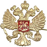 Значок металлический «двуглавый орел» большой