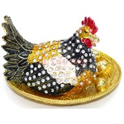 Шкатулка со стразами "Курица в гнезде" (5340)