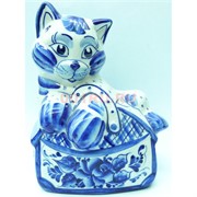Фигурка кошка гжель 18 см