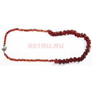 Бусы из сердолика светлые 45 см