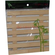 Подставка под горячее из бамбука "штакетник" 18х18 см