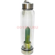 Бутылка для воды с кристаллом нефрита