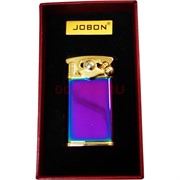 Зажигалка турбо Jobon откидная металлическая цвета микс