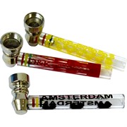 Трубка стеклянная D&K glass pipe 8320 цветная
