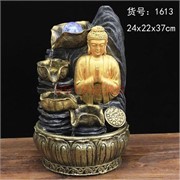 Фонтан 37 см (1613) Будда из полистоуна