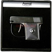 Зажигалка сувенирная газовая Lomai "Пистолет" черный металл