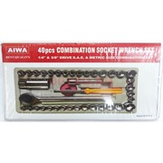Набор торцевых головок с трещоткой AIWA 40 шт