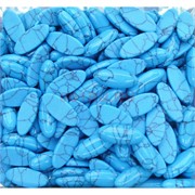 Кабошоны 8x18 челнок из бирюзы с прожилками