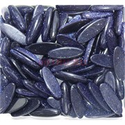 Кабошоны 8x23 челноки из синего авантюрина