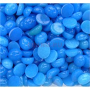 Кабошоны 10x12 овальные из голубого халцедона