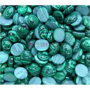 Кабошоны 10x12 овальные из малахита