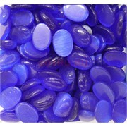 Кабошоны 12x16 овальные из синего кошачьего глаза