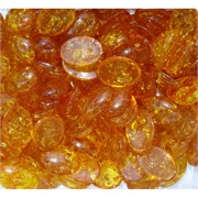 Кабошоны 13x18 овальные из янтаря оранжевого