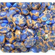 Кабошоны 13x18 овальные из синей мозаики