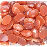 Кабошоны 13x18 граненые из сердолика