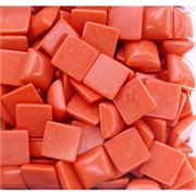 Кабошоны 14x14 квадратные из оранжевого коралла