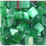 Кабошоны 14x14 квадратные из зеленого кошачьго глаза