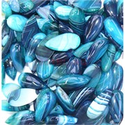 Кабошоны 15x30 капля из синего цветного агата
